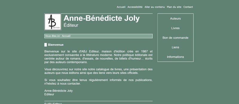 Anne-Bénédicte Joly - Editeur