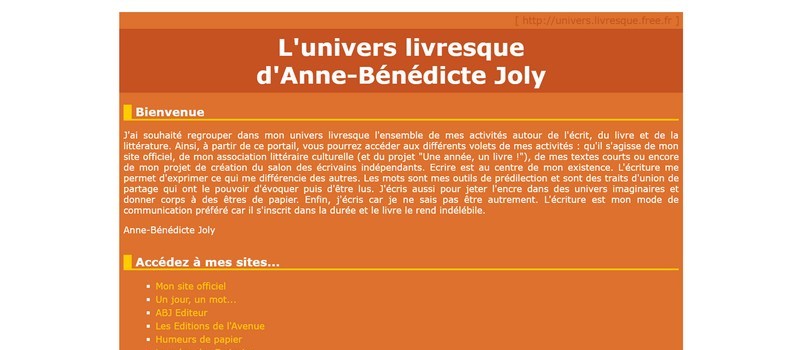 L'univers livresque d'Anne-Bénédicte Joly
